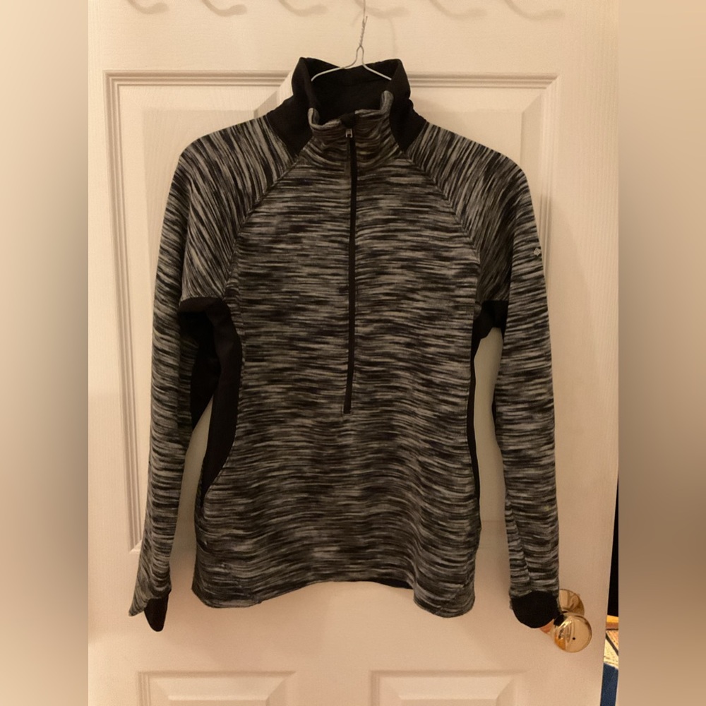 Columbia black & white turtleneck tee half zip shirt